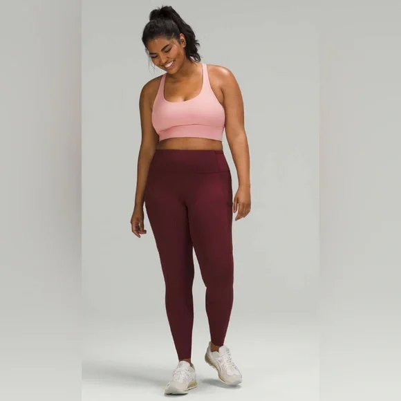 Lululemon NWT Energy Bra Longline Pink Puff Color Size 10 B/D